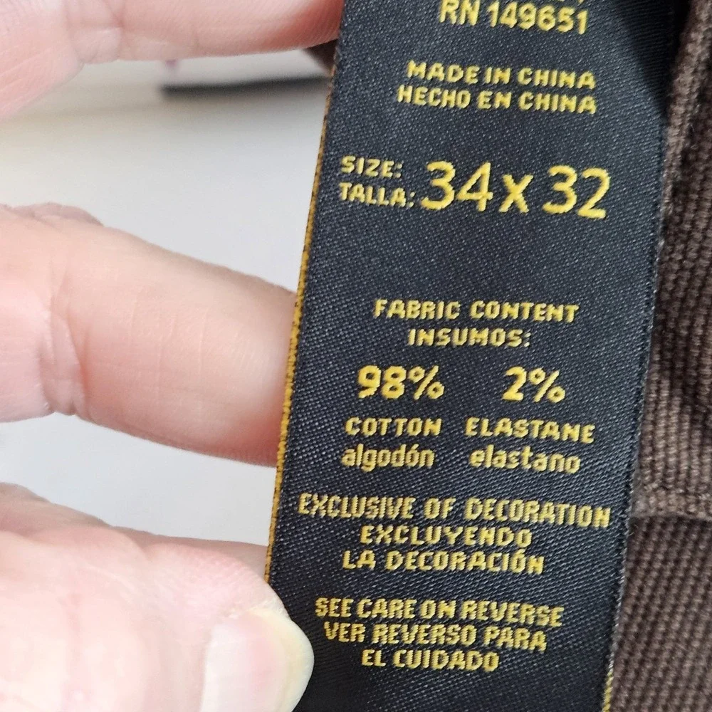 Cat Mens Work Pants‎ Since 1904 Brown Size 34